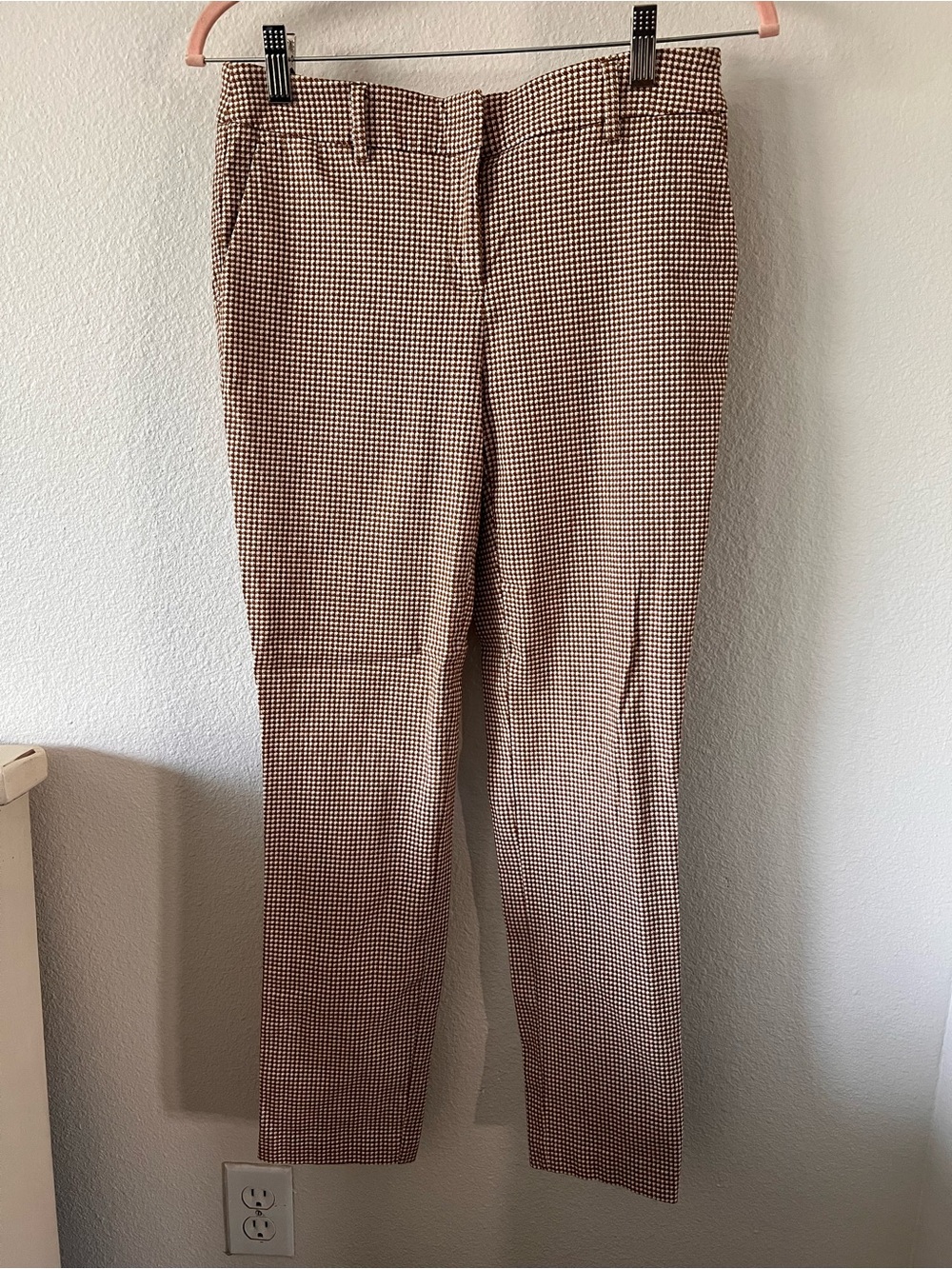 Kenar Women’s Brown Houndstooth Dress Ankle Pants size 6